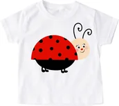 Koszulki dla dziewczynek - Koszulka z biedronką - miniaturka - grafika 1