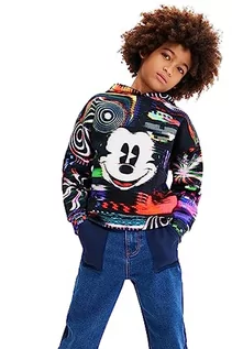 Swetry damskie - Desigual Aryeh Mickey kardigan dla chłopców, czarny, M - grafika 1