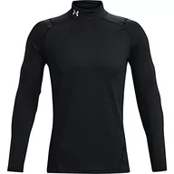 Koszule męskie - Under Armour Męski top Cg Armour z dopasowaną ciepłą warstwą bazową dla mężczyzn, koszula kompresyjna do biegania, jazdy na nartach, zimy top fitness na zimną pogodę - miniaturka - grafika 1