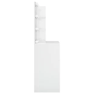 Lumarko Toaletka z oświetleniem LED, biała, połysk, 74,5x40x141 cm - Toaletki - miniaturka - grafika 7