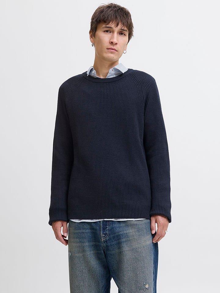 Jack & Jones Sweter w kolorze granatowym