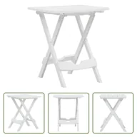 Stoły ogrodowe - The Living Store Składany stół ogrodowy - 44 -5x38 -5x50 cm - biały - Składany Stolik Ogrodowy - miniaturka - grafika 1