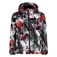 Kurtki i płaszcze dla chłopców - CMP, Kid Jacket Snaps Hood, Boy, Ferrari-Titanio, 110 - miniaturka - grafika 1