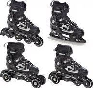 Rolki - Rolki Łyżwy 4w1 Raven Spirit Black/White 40-43 - miniaturka - grafika 1
