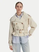 Płaszcze damskie - Tommy Hilfiger Trencz WW0WW50768 Beżowy Oversize - miniaturka - grafika 1