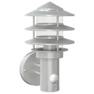 Lampy ogrodowe - vidaXL Kinkiet zewnętrzny z czujnikiem ruchu, srebrny, stal nierdzewna - miniaturka - grafika 1