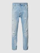 Spodnie męskie - Jeansy o kroju slim fit z przetarciami model ‘Alex’ - miniaturka - grafika 1