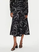 Spódnice - KARL LAGERFELD Spódnica midi 245W1203 Czarny Regular Fit - miniaturka - grafika 1