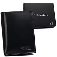 Portfele - Czarny, skórzany portfel męski z zabezpieczeniem RFID Protect — Cavaldi - miniaturka - grafika 1