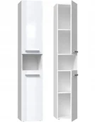 Szafki łazienkowe - Szafka Łazienkowa Regał Słupek Nel I Biały Połysk - miniaturka - grafika 1