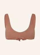 Stroje kąpielowe - Seafolly Góra Od Bikini Bustier Sea Dive braun - miniaturka - grafika 1