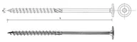 Wkręty - WKRĘT DO DREWNA Z KOŁNIERZEM NA TORX OCYNKOWANY 6*260MM T30 - miniaturka - grafika 1