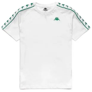 Kappa Coen Slim 222 Band Tee Wygodna i stylowa koszulka techniczna, kolor biały i zielony, rozmiar XL - Koszulki męskie - miniaturka - grafika 1