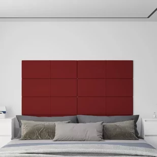 Panele ścienne, 12 szt., kolor wina, 90x30 cm, tkanina, 3,24 m² - Panele ścienne i boazeria - miniaturka - grafika 1