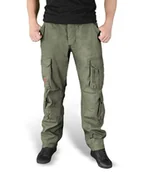 Spodnie męskie - spodnie bojówki AIRBORNE VINTAGE TROUSERS SLIMMY OLIV-M - miniaturka - grafika 1
