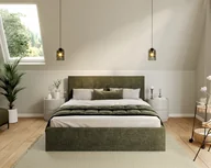 Łóżka - Łóżko tapicerowane TULSA z pojemnikiem i stelażem podnoszonym - 180x200 - OTTAWA - Oliwkowa zieleń - miniaturka - grafika 1