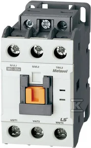 Stycznik mocy 32A, 15 kW, 3-polowy, z cewką 24V DC. Styki pomocnicze 1a1b w standardzie - Silniki elektryczne i akcesoria - miniaturka - grafika 1