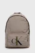 Plecaki - Calvin Klein Jeans plecak damski kolor beżowy duży z nadrukiem - miniaturka - grafika 1