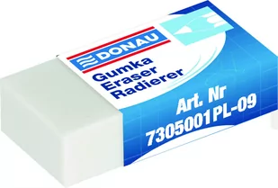 Donau Gumka uniwersalna , 41x21x11mm, biała 7305001PL-09 - Gumki biurowe - miniaturka - grafika 1