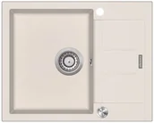 Zlewozmywaki - CONCEPT Zlewozmywak kuchenny granitowy z ociekaczem BEŻOWY DG05C45be - miniaturka - grafika 1