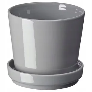 IKEA CITRUSFRUKT DONICZKA Z PODSTAWKĄ SZARA 9 CM - Donice - miniaturka - grafika 1