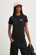 Koszulki sportowe damskie - Guess Jeans t-shirt damski kolor czarny W4BI57 J1314 - miniaturka - grafika 1