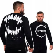Bluzy męskie - Bluza Męska Bawełniana Bez Kaptura Octagon Zęby Czarna R. Xl - miniaturka - grafika 1