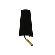 Lampy ścienne - Nowodvorski Kinkiet FARO II czarny,złoty tkanina,mosiądz 7982 - miniaturka - grafika 1