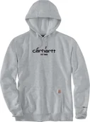 Bluzy męskie - Carhartt Bluza Carhartt Force Lightweight Logo Asphalt - miniaturka - grafika 1