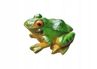 Figurki dekoracyjne - FIGURKA DEKORACYJNA NA BIURKO, OZDOBA DEKORACJA POSĄG - ZIELONA ŻABKA, ŻABA - miniaturka - grafika 1