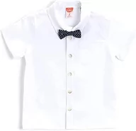 Bluzki dla niemowląt - KOTON Krótki rękaw Bowtie Shirt Koszula Chłopcy, Biały (000), 18-24 miesi?cy - miniaturka - grafika 1