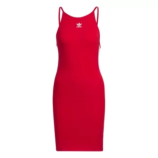 Sukienki i spódnice sportowe - Sukienka damska adidas ADICOLOR CLASSICS TIGHT czerwona IB7402-XS - grafika 1