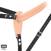 Pozostałe gadżety erotyczne - Fetish tentation Fetish tentation Vibrating strap-on with dildo, USB - wibrujące dildo strap on - miniaturka - grafika 1