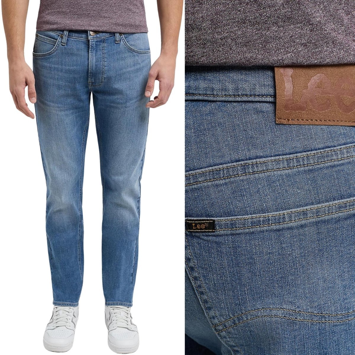 Lee DAREN REGULAR STRAIGHT Williamsburg PROSTE CIENKI BLUE DżINS W34 L32