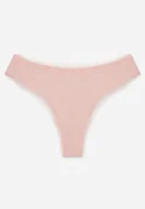 Majtki damskie - Różowe Majtki z Bawełną Typu Stringi Ozdobione Koronką Cirilise - miniaturka - grafika 1