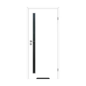 Drzwi wewnętrzne - Skrzydło drzwiowe łazienkowe z podcięciem wentylacyjnym Acri Białe 80 prawe Voster - miniaturka - grafika 1