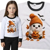 Piżamy dla dziewczynek - Piżama dziecięca Duszek W Pomarańczowej Czapce Halloween 98/104 - VoloDonum - miniaturka - grafika 1