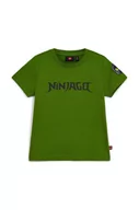 Koszulki dla chłopców - Lego t-shirt bawełniany dziecięcy kolor zielony z nadrukiem - miniaturka - grafika 1