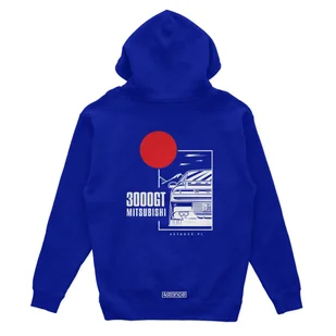 Bluza z kapturem Mitsubishi 3000GT niebieska-M - Odzież do sportów motorowych - miniaturka - grafika 1