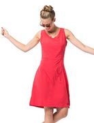 Sukienki - Jack Wolfskin Damska sukienka Costa Calma czerwony l 1506401 - miniaturka - grafika 1