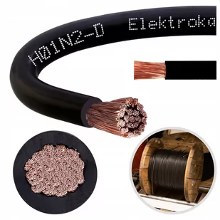 Elektrokabel Przewód spawalniczy okrągły OnS 1x16 czarny 100/100V OnS 1x16 - Przewody elektryczne - miniaturka - grafika 1