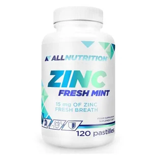 ALLNUTRITION ZINC Fresh Mint, 120 pastylek do ssania - Witaminy i minerały - miniaturka - grafika 1