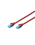 Patchcordy - Digitus Cat5e U/utp 0.5 m Czerwony 0.5 Patchcord - miniaturka - grafika 1