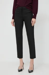 Morgan spodnie damskie kolor czarny dopasowane high waist - Spodnie damskie - miniaturka - grafika 1