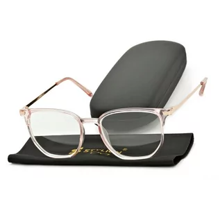 Okulary korekcyjne, oprawki, szkła - Plusy +2.75 różowe okulary do czytania kwadratowe korekcyjne ST322A - grafika 1