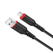 Kable USB - Hoco kabel USB do Iphone Lightning 8-pin 2,4A VICTORY X59 1 metr czarny - miniaturka - grafika 1