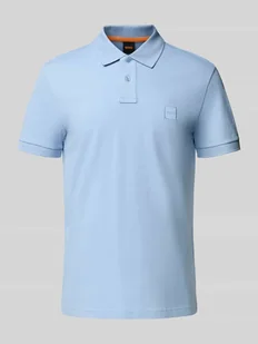 Koszulka polo o kroju slim fit z mieszanki bawełny - Koszulki męskie - miniaturka - grafika 1