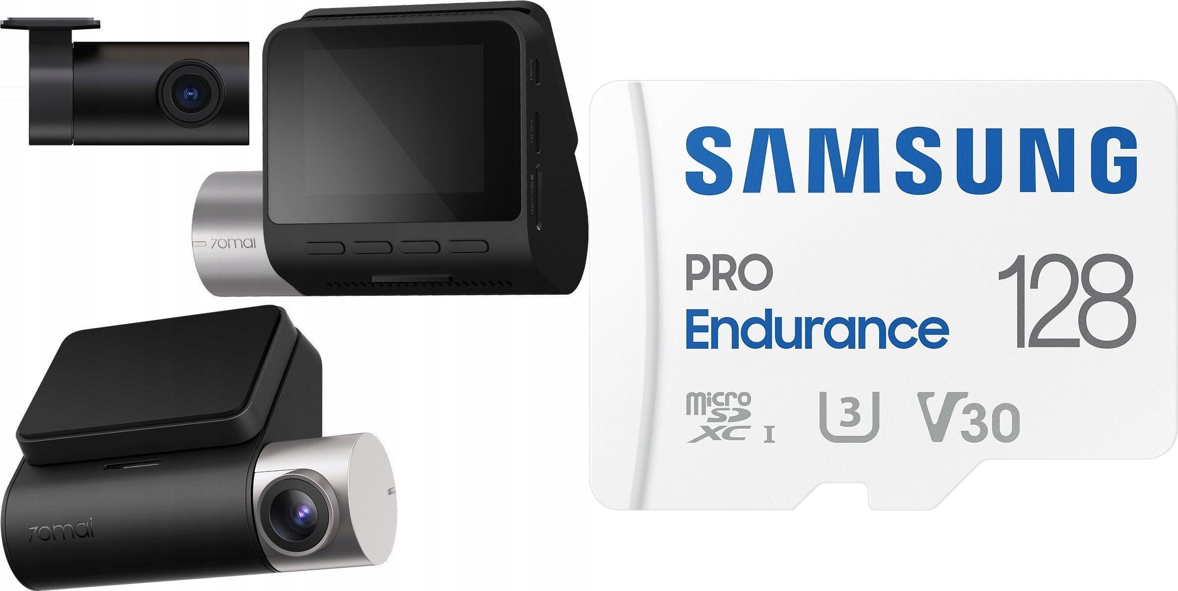 70mai A510 + kamera tylna RC11 + Karta Samsung PRO Endurance 2022 MicroSDXC 128 GB Class