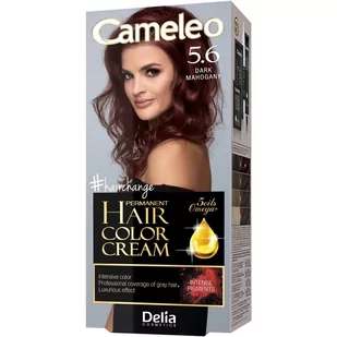 DELIA Cosmetics Cameleo HCC Farba permanentna Omega+ nr 5.6 Dark Mahogany 1op - Farby do włosów i szampony koloryzujące - miniaturka - grafika 1