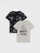 Koszulki dla chłopców - Sinsay - Koszulki 2 pack - czarny - miniaturka - grafika 1